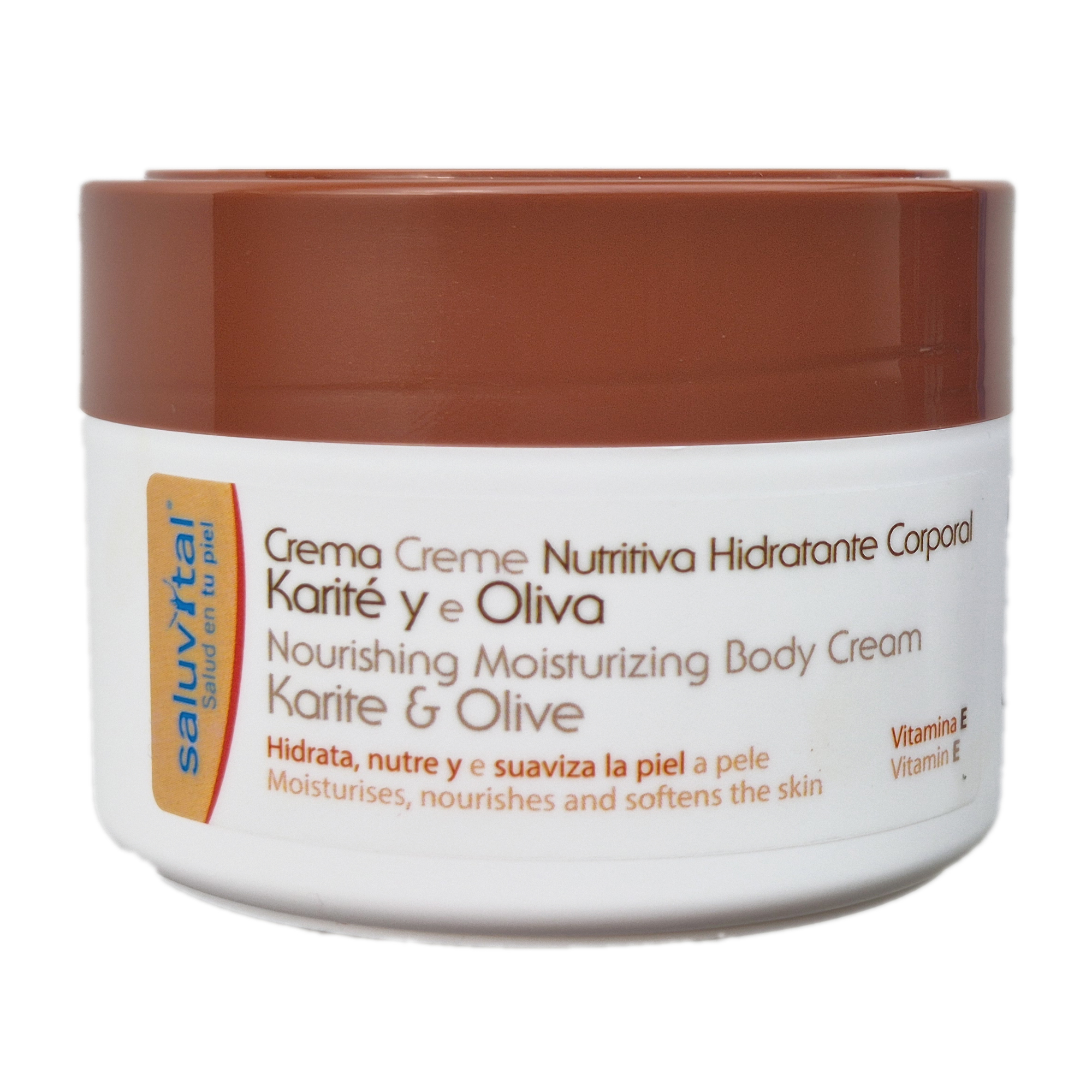 Crema Nutritiva Hidratante Corporal Karité y Oliva | Enriquecida con Vitamina E | 200ml